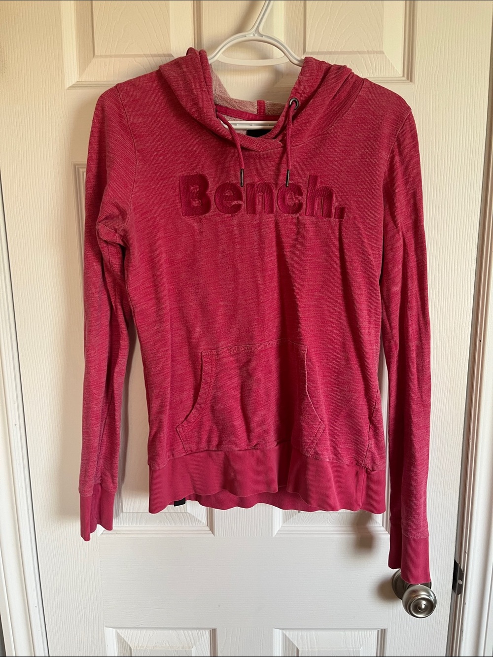 Bench Women's Raspberry Pink Hooded Pullover Sweatshirt